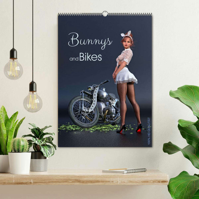 Bunnys and Bikes (CALVENDO Wandkalender 2025)