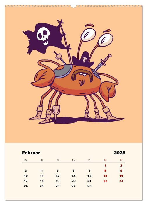 Tierische Piraten (CALVENDO Wandkalender 2025)