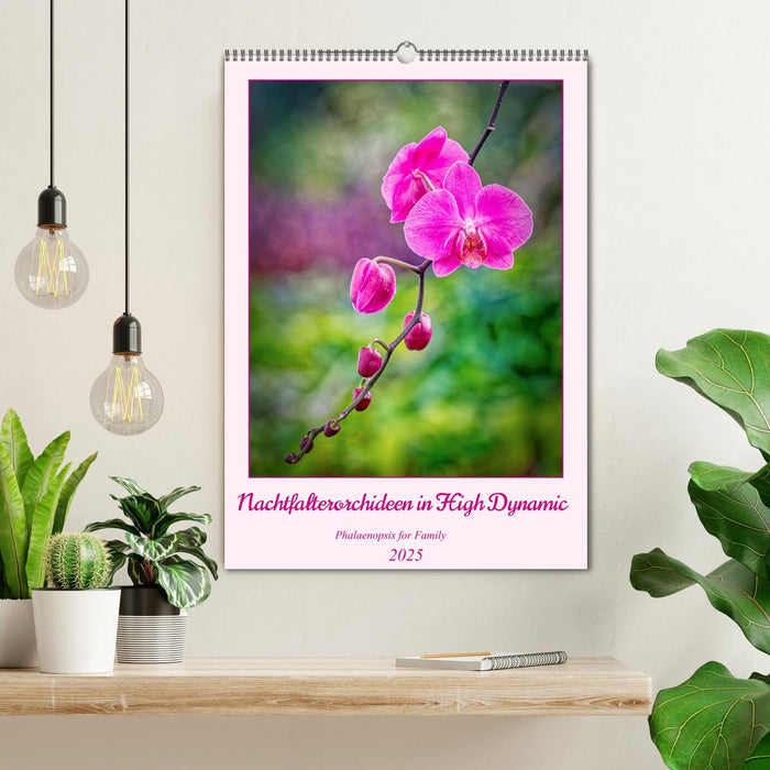 Nachtfalterorchideen in High Dynamic (CALVENDO Wandkalender 2025)