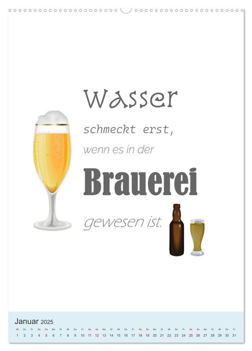 TRINKSPRÜCHE rund um Bier, Wein und Co. … (CALVENDO Premium Wandkalender 2025)