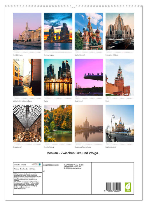 Moskau - Zwischen Oka und Wolga. (CALVENDO Premium Wandkalender 2025)
