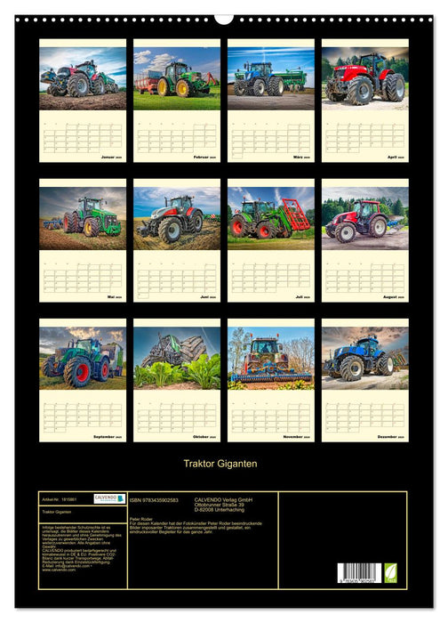 Traktor Giganten (CALVENDO Wandkalender 2025)