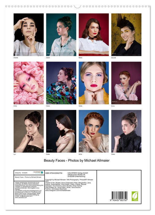 Beauty Faces - Photos by Michael Allmaier (CALVENDO Premium Wandkalender 2025)