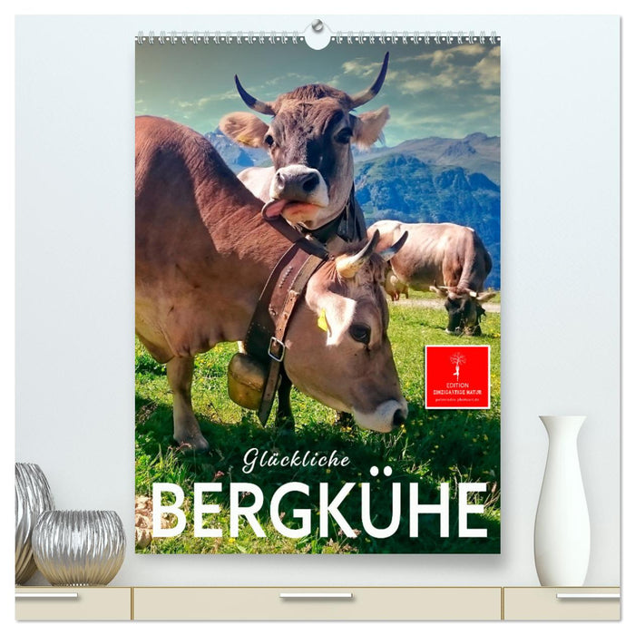 Glückliche Bergkühe (CALVENDO Premium Wandkalender 2025)