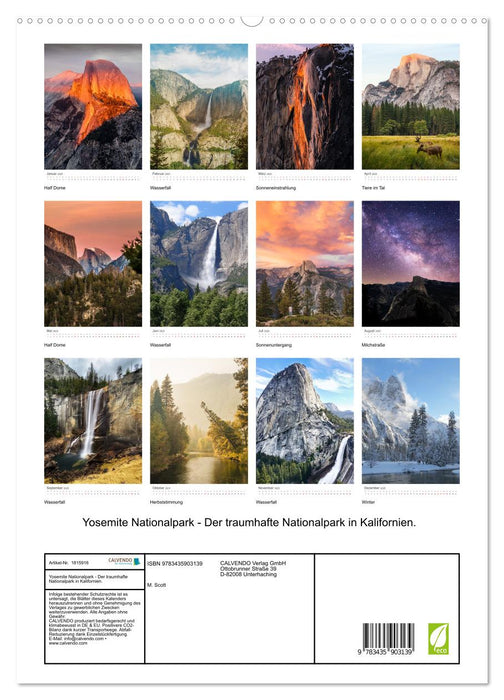 Yosemite Nationalpark - Der traumhafte Nationalpark in Kalifornien. (CALVENDO Premium Wandkalender 2025)