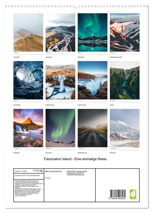 Faszination Island - Eine einmalige Reise. (CALVENDO Premium Wandkalender 2025)