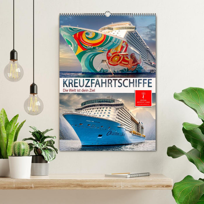 Kreuzfahrtschiffe - die Welt ist dein Ziel (CALVENDO Wandkalender 2025)