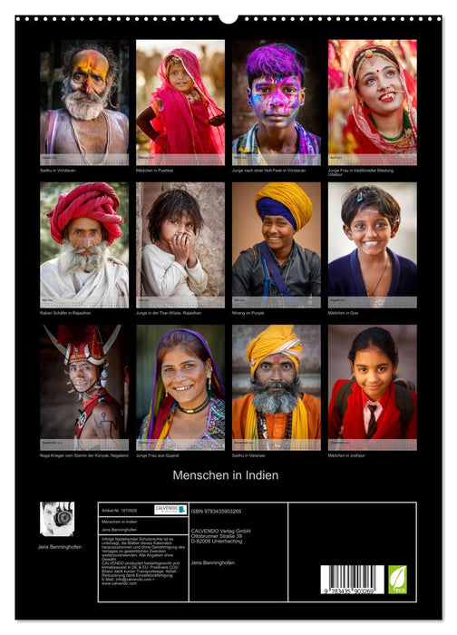 Menschen in Indien (CALVENDO Premium Wandkalender 2025)