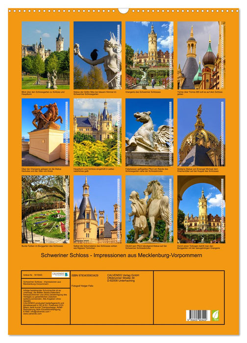 Schweriner Schloss - Impressionen aus Mecklenburg-Vorpommern (CALVENDO Wandkalender 2025)