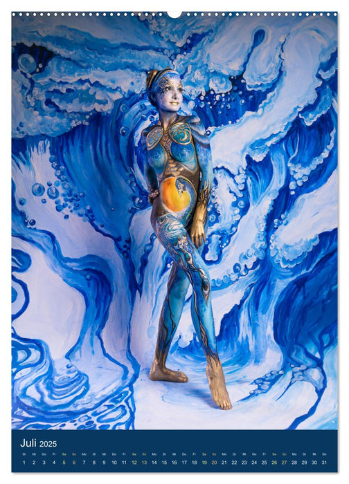 Bodypainting Adventures - Farbe auf nackter Haut (CALVENDO Premium Wandkalender 2025)