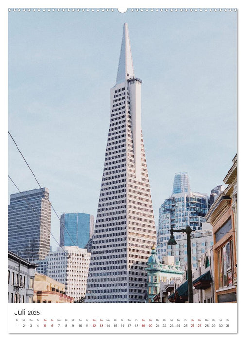 San Francisco - Cable Cars, Golden Gate Bridge und Lombard Street (CALVENDO Premium Wandkalender 2025)