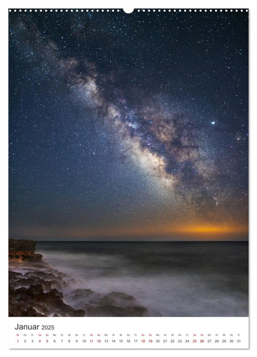 Magischer Nachthimmel - Einzigartige Aufnahmen der Milchstraße. (CALVENDO Premium Wandkalender 2025)