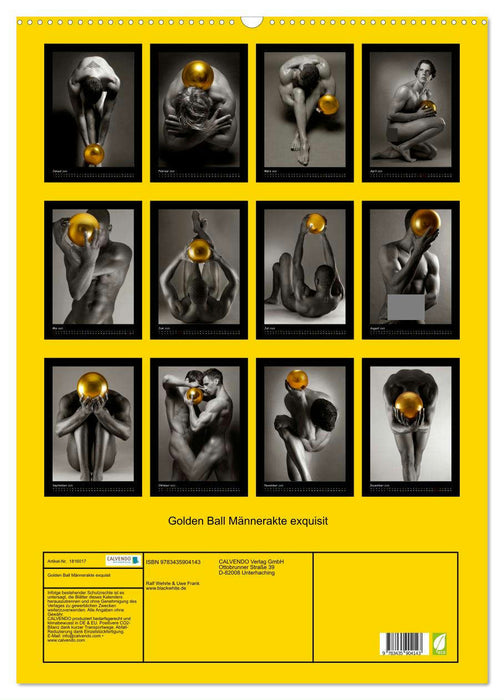 Golden Ball Männerakte exquisit (CALVENDO Wandkalender 2025)