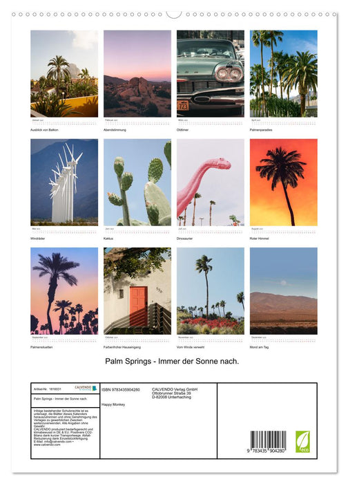 Palm Springs - Immer der Sonne nach. (CALVENDO Premium Wandkalender 2025)