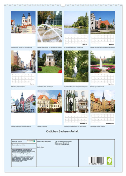 Östliches Sachsen-Anhalt (CALVENDO Premium Wandkalender 2025)