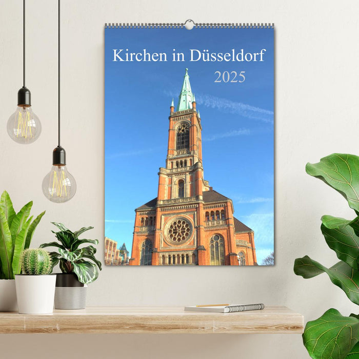 Kirchen in Düsseldorf (CALVENDO Wandkalender 2025)