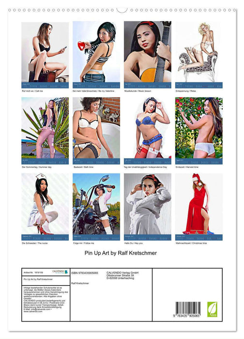 Pin Up Art by Ralf Kretschmer (CALVENDO Premium Wandkalender 2025)