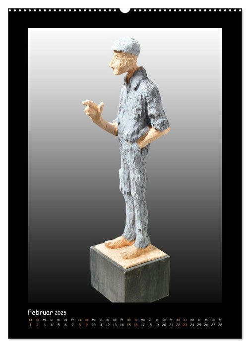 Skulpturen aus Holz und Hämatit - Werner Baum (CALVENDO Premium Wandkalender 2025)