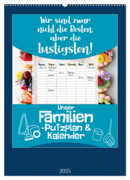 Unser Familien-Putzplan & Kalender 2025 (CALVENDO Wandkalender 2025)