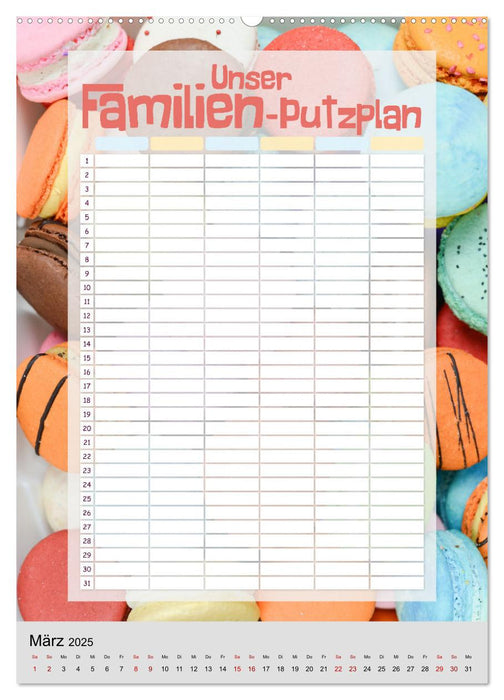 Unser Familien-Putzplan & Kalender 2025 (CALVENDO Wandkalender 2025)