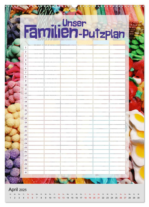 Unser Familien-Putzplan & Kalender 2025 (CALVENDO Wandkalender 2025)