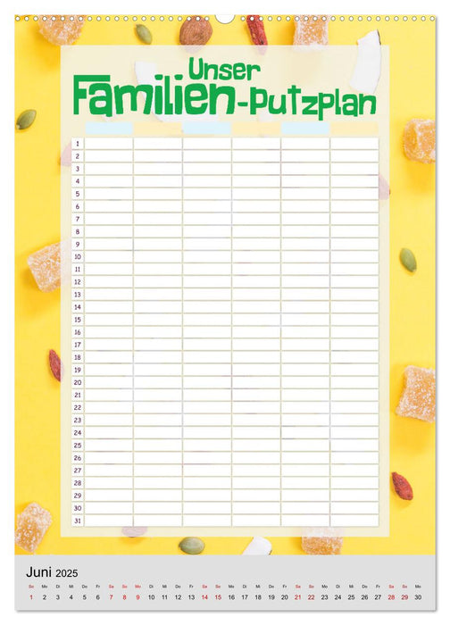 Unser Familien-Putzplan & Kalender 2025 (CALVENDO Wandkalender 2025)