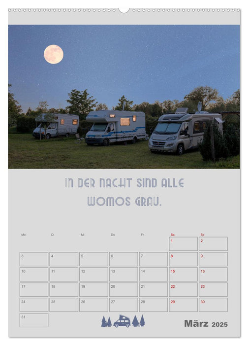 Caravaning - Camping auf vier Rädern (CALVENDO Wandkalender 2025)