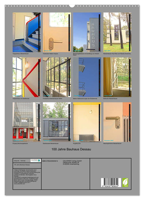 100 Jahre Bauhaus Dessau (CALVENDO Premium Wandkalender 2025)