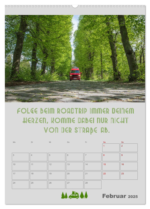 Roadtrips - Urlaub auf Rädern (CALVENDO Wandkalender 2025)