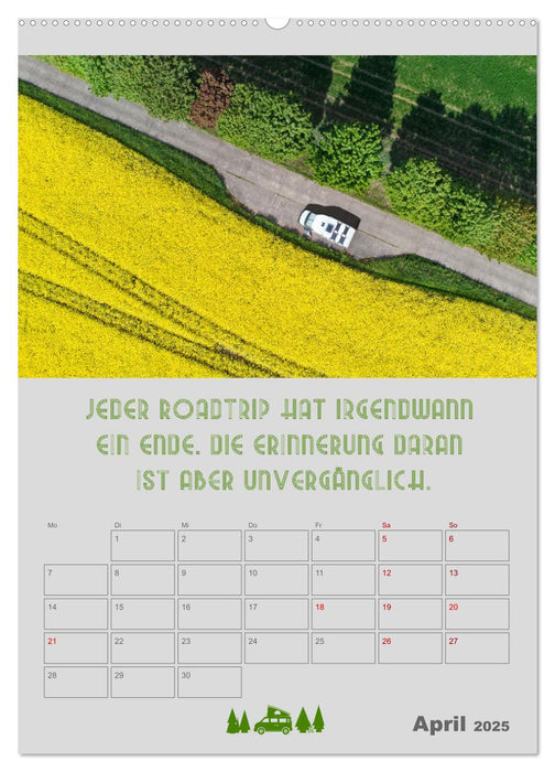 Roadtrips - Urlaub auf Rädern (CALVENDO Wandkalender 2025)