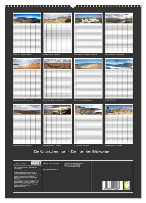 Die Kanarischen Inseln – Die Inseln der Glückseligen (CALVENDO Premium Wandkalender 2025)