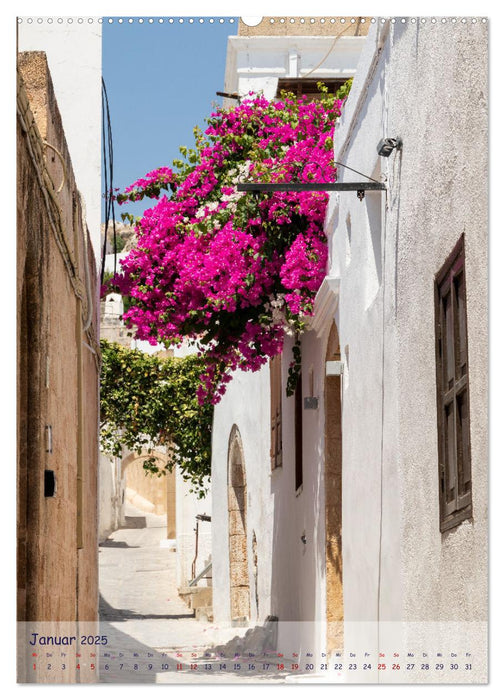 Ein Streifzug durch die Gassen der Insel Rhodos (CALVENDO Wandkalender 2025)