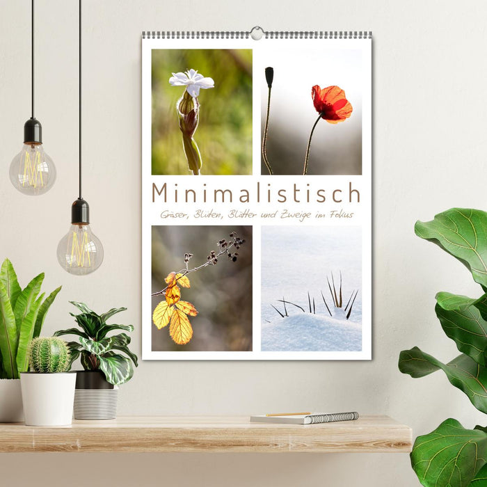 Minimalistisch, Gräser, Blüten, Blätter und Zweige im Fokus (CALVENDO Wandkalender 2025)