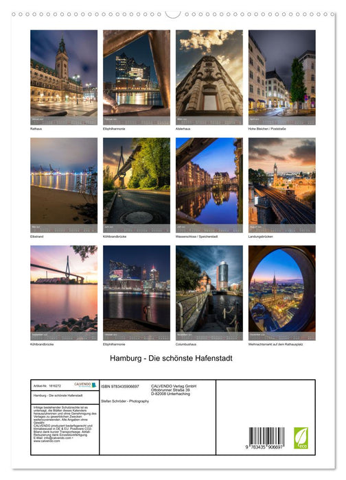 Hamburg - Die schönste Hafenstadt (CALVENDO Premium Wandkalender 2025)