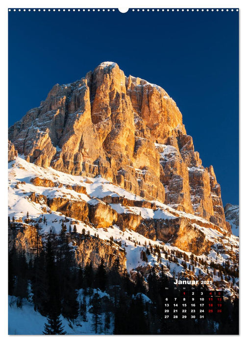 Dolomiten - Reise um die bleichen Berge zu entdecken (CALVENDO Premium Wandkalender 2025)