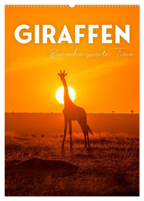 Giraffe - Bemerkenswerte Tiere. (CALVENDO Wandkalender 2025)