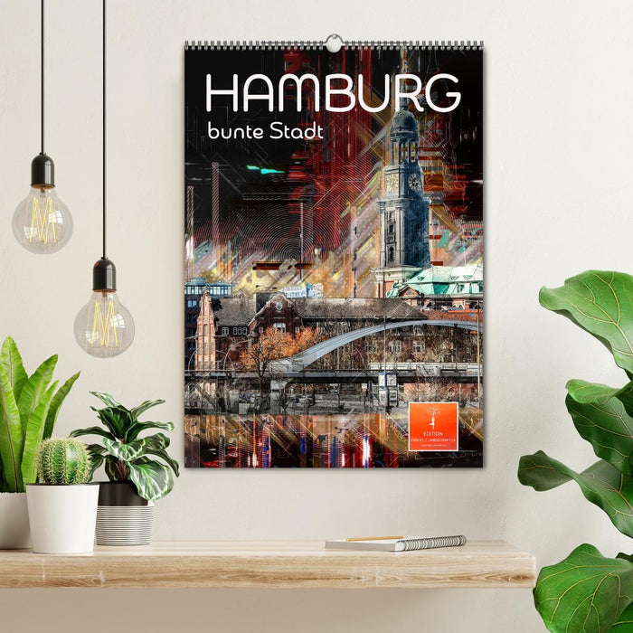 Hamburg bunte Stadt (CALVENDO Wandkalender 2025)