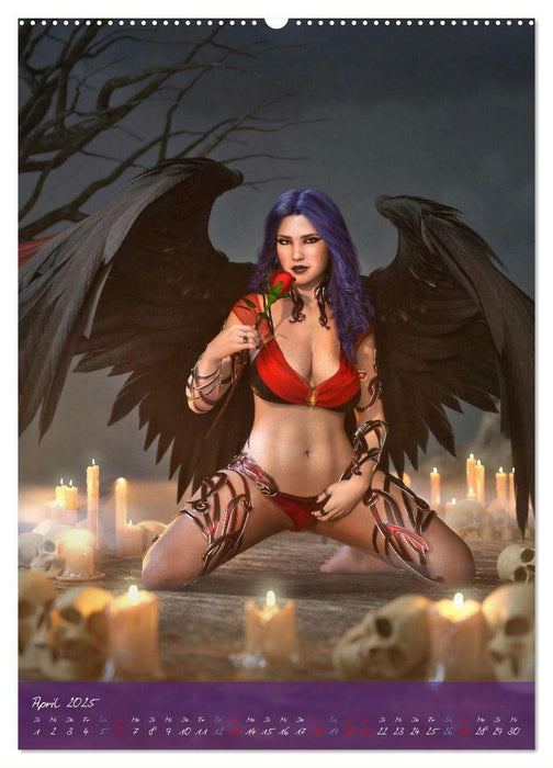 Sexy Goth Girls - Gothic Pin Ups (CALVENDO Wandkalender 2025)