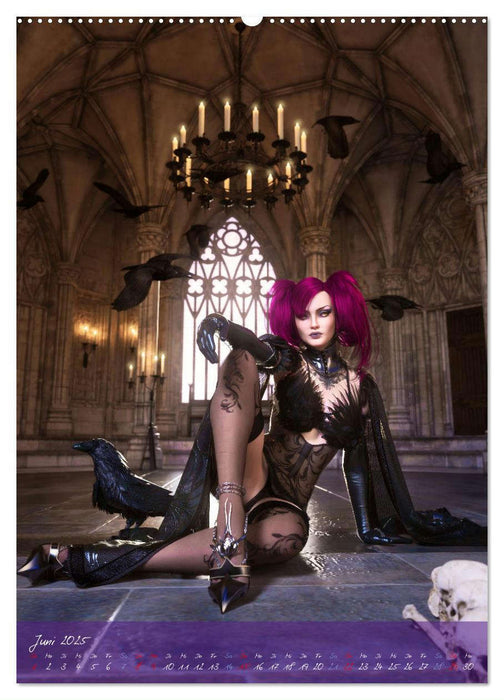 Sexy Goth Girls - Gothic Pin Ups (CALVENDO Premium Wandkalender 2025)