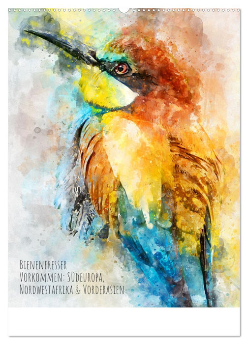 Exotische Vögel - Die Schönsten der Welt in Aquarell (CALVENDO Premium Wandkalender 2025)