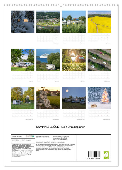 CAMPING-GLÜCK - Dein Urlaubsplaner (CALVENDO Wandkalender 2025)