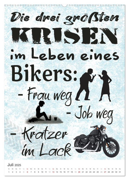 Coole Biker-Sprüche (CALVENDO Premium Wandkalender 2025)