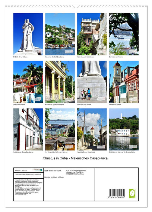 Christus in Cuba - Malerisches Casablanca (CALVENDO Premium Wandkalender 2025)