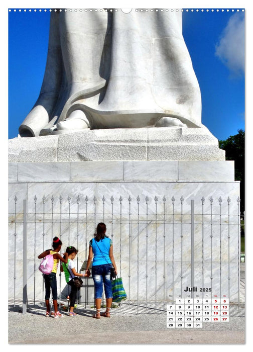 Christus in Cuba - Malerisches Casablanca (CALVENDO Premium Wandkalender 2025)