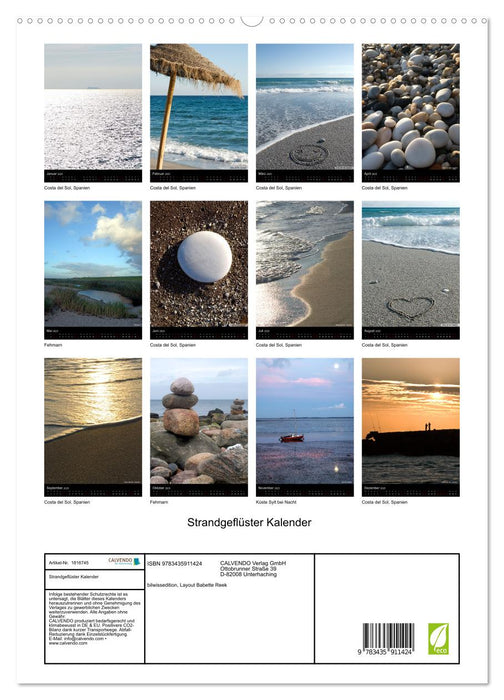 Strandgeflüster Kalender (CALVENDO Wandkalender 2025)
