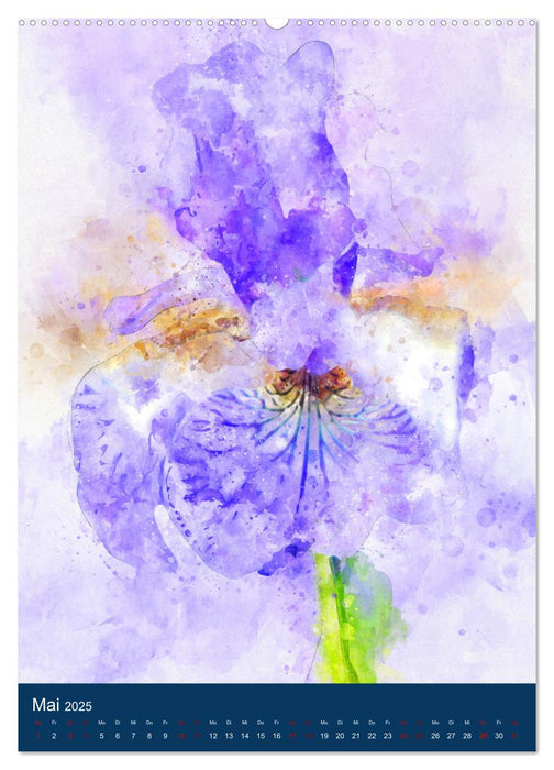 Wilde Blumen - Illustrierter Blütenzauber der Pflanzenwelt (CALVENDO Premium Wandkalender 2025)