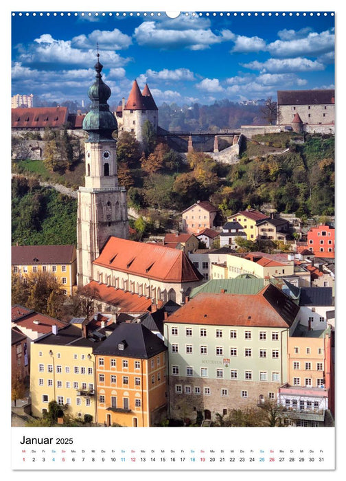Burghausen, eine historische Stadt im Fokus (CALVENDO Wandkalender 2025)