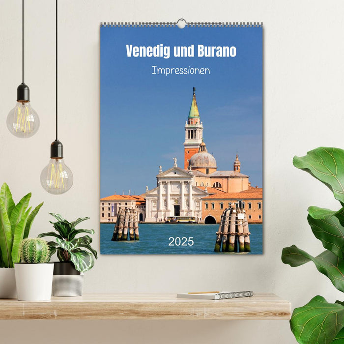 Venedig und Burano. Impressionen (CALVENDO Wandkalender 2025)