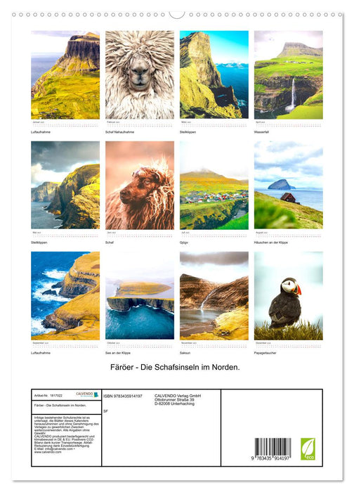 Färöer - Die Schafsinseln im Norden. (CALVENDO Wandkalender 2025)