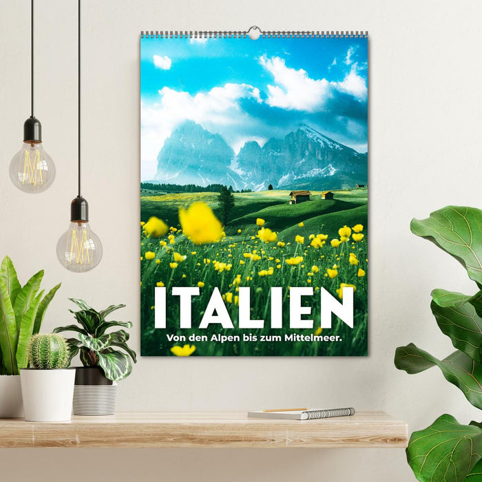 Italien - Von den Alpen bis zum Mittelmeer. (CALVENDO Wandkalender 2025)